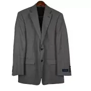 Turnbury Sport Coat 38 R Men's Grey Houndstooth Wool Blend Blazer