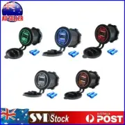 12V Car Cigarette Lighter Socket Dual 2.1A USB Port Charger Power Outlet Adapter