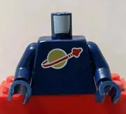 NEW LEGO Minifigure Spaceman Astronaut Torso Space Classic Moon Logo