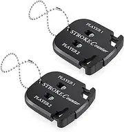 2 Pcs Mini Golf Stroke Counters, Two-Digit 2 Players Manual Clicker with Reset Key and Keychain, Portable Golf Score Keeper Tool for Golfers Accurate Outdoor Sports Scoring, Easy-to-Carry Pocket Size