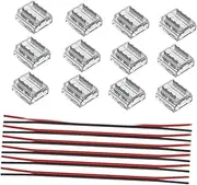 Fonowx 12Pcs Connectors with 6 Extension Wires Kit fit for 2 Pins 0.39in Light Strips