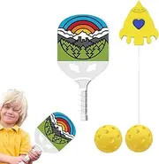 Solo Tennis Trainer, Portable Pickleballs Training Aid, Tennis Training Equipment, Practice Rebounder, Solo Training Tool, Rebound Trainer for Indoor/Outdoor, Tennis Ball Return Trainer,