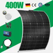 400W 12V ETFE Flexible Solar Panel Kit Mono RV Caravan Camping Battery Charging