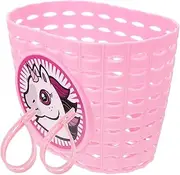 DINHEAROM Replacement Handlebar Basket for Durable Plastic Bicycle Front Storage Container with Cartoon Design for Storing Water Bottles and Snacks for Bike Models