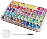 Epoxy Resin Color Pigment,Pearl Pigment | 60 Colors Shimmer Portable Mineral Painting Palette Supplies for Art Making Decoration Artists Beginners
