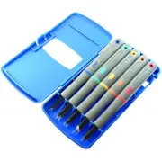 Suncraft SX 5 pcs Plastic Wood Carving Tool Kit U V Gouge Skewed Chisel Set