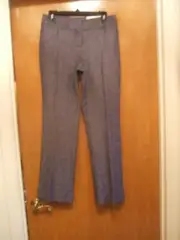 LOFT Linen Rayon Twill Blue Chambray Pants Career 4P Curvy NWT Petite 29" Inseam