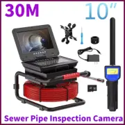 10" Pipe Sewer Drain Inspection Camera DVR AHD 1080P Screen Keyboard Enlarge 30M