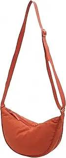 [Generic] Women's Sling Crescent Bag，Dumpling Bag, Portable Shoulder Bag, Strap Length Adjustable, Suitable for Daily Use Small Cloth Bag