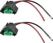 RED WOLF H8 H9 H11 880 881 Female Adapter Wire Connector Replace OEM Headlight Fog Light Wiring Harness Retrofit Pigtail for Toyota GMC Chevy Honda Jeep Ford Dodge Bulb LED Headlamp Universal Fit