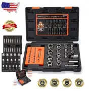 Professional 41-Piece Stripped Screw Extractor and Bolt Remover Kit with Case