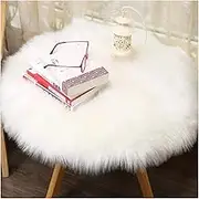 Seat Cushion,Seat Pads, Plush Chair Cushion,Cotton Seat Pad,1PCS New Soft Wool Living Room Coffee Table Cushion Sofa Carpet Plush Carpet Bedroom Covered Mattress White Floating Window Mat (Color : Whi