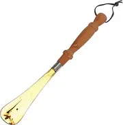 FOMIYES Wood Shoe Horn Long Handle for Seniors Wooden Shoehorn Lazy Shoe Helper Spoons for Men Women Kids Pregnancy Women Home