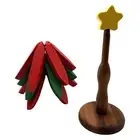 Tree Coasters Tea Mat Wooden Trivets Set for Hot Pans Restaurants Countertop