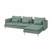 SÖDERHAMN 4-seat sofa, with chaise longue/Tallmyra light green