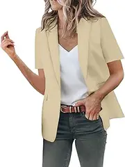 [Generic] Womens down Jacket with Hood Lapel Short Sleeve Slim Suit Temperament Coat For Daliy Work Cloak Coat for Women with Hood