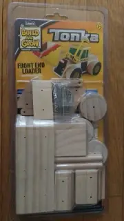 TONKA Front End Loader Lowe's Build And Grow Wood Model Kit - NEW