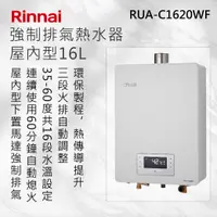 在飛比找有閑購物優惠-Rinnai 林內【RUA-C1620WF】屋內型16L強制