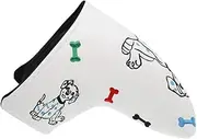 HISTAR Cuter Puppy Golf Blade Putter Cover Headcover for Scotty Cameron (White/Silver/Black, Please Choose)