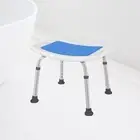Adjustable Shower Stool Bath Chair Rubber Feet for Bathroom Multifunctional