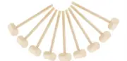 WOODEN MALLET HAMMER (Set of 8) for Breakable Chocolates, 6 Inch Length Size