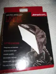 Westcott Micro Apollo Light Modifier Softbox 5" x 8" Model #2200 Diffuser, NEW