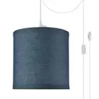 Aspen Creative Corporation Pendant Light+Washing Blue Hardback Drum Fabric Shade
