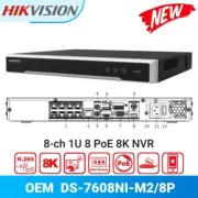Hikvision 8K NVR 8CH 8Port PoE Network Video Recorder for Security Camera System