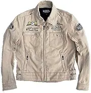 ヴォンダッチ(VonDutch) Vondacci VOM-J16 Motorcycle Jacket, Cotton Jacket, Sand, M