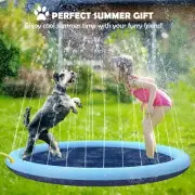 Splash Pad Kids Dog Sprinkler Inflatable Splash Pet Pool Water Outdoor Toy Large