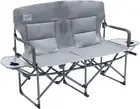 Camphor Designs Oversized Double Portable Folding Director’s Loveseat Chair w...