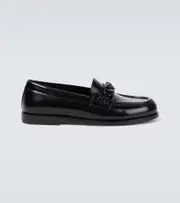 [Valentino Garavani] Valentino Garavani VLogo Chain leather loafers AU 7 black