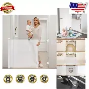 Retractable Baby & Dog Gate - Auto Lock Mesh Safety Gate for Indoor & Outdoor