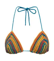 [Tropic of C] Tropic of C Praia crochet bikini top AU 12 multicoloured