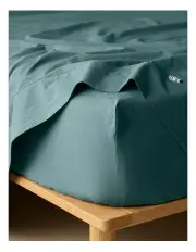 [Vue] Stonewashed Cotton Fitted Sheet in Dusky Green