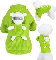 Turtleneck Dog Sweater - Pet Sweater With Bear Doll,Lovely Style Thicken Knitting Warm Pet Clothes For Photo Props