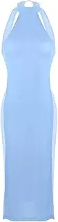 [JanJean] Womens Sexy Halter Two Side High Split Cheongsam Dress Nightdress Lingerie Nightwear