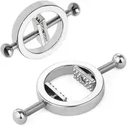 Stainless Steel Nipple Clamps Round Adjustable Nipple Clamp Set Body Restraints Female SM Sex Toy