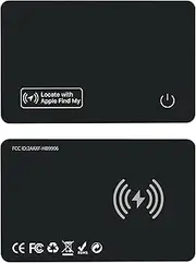 YUNCHUN Wallet Finder Card Wallet Tracker Card Global Locator Anti Lost Tracking Wireless Recharging 4~6 Months Standby, Thickness 1.6mm/0.06inch Work with iOS Find My for iPhone iPad Not for Android
