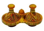 Moroccan Mini Spicer Tagine Double Spice Holder Tajine Salt & pepper condiment