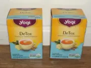 Yogi Two Packs Of 16 Each DeTox Tea