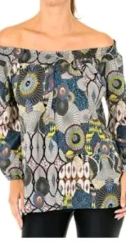 Desigual Melina Off Shoulder Peasant Top