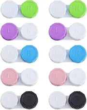 Contact Lens Case, 10 Pcs Colorful Portable Contact Lens Storage Case for Travel, Daily Use (5 Color)