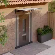 NNEVL Door Canopy Black and Transparent 152.5x90 cm Polycarbonate