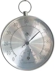 Indoor Outdoor Thermometer Hygrometer Tester Tool Hanging Mount Office Temperature Humidity Gauge for Outside, Planting Room, Patio, Terrarium