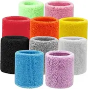 BELLIFFY 10 Pairs Wristband Multifunctional Wrist Bands Sweatbands for Football Arm Bands Wrist Sweat Band Sweatbands Wristbands Sports Wrist Bands Sports Wrist Bracer