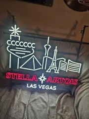 Stella Artois Beer Sign Led Rare neon type led Las Vegas 32x28 large bar display