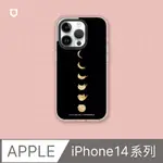 【犀牛盾】IPHONE 14系列CLEAR透明防摔手機殼｜ILOVEDOODLE-貓咪月象-黑