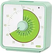 Conchstar 60 Minute Visual Timer for Kids, Countdown Timer for Classroom & Kitchen, Desk Timer for Study, Time Manager Tool for Kids with Watermelon Pattern (Kiwifruit)