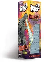 Jenga: Godzilla Extreme Edition | Based on Classic Monster Movie Franchise | Collectible Game With Unique Gameplay Featuring Movable Godzilla Piece